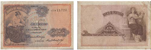 Paper Money - Portugal 1$00 ch. 1 ... 