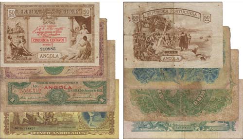 Paper Money - Angola 4 expl. 10, ... 