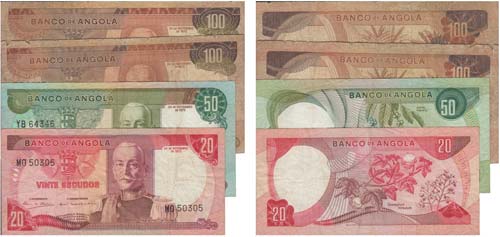 Paper Money - Angola 4 expl. 20$, ... 