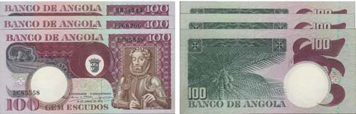 Paper Money - Angola 3 expl. ... 