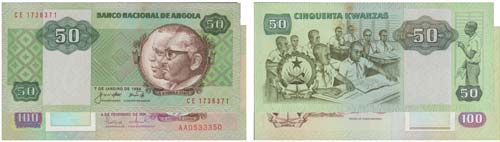 Paper Money - Angola 2 expl. 50, ... 