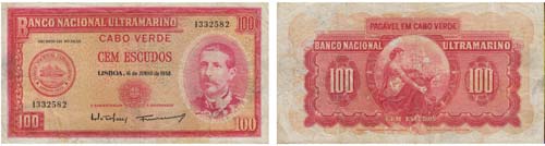 Paper Money - Cape Verde 100$00 ... 