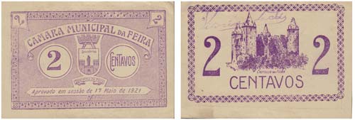 Cédula - Feira 2 Centavos 1921    ... 