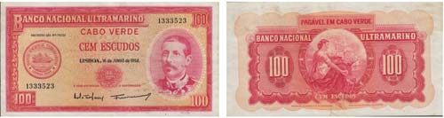 Paper Money - Cape Verde 100$00 ... 