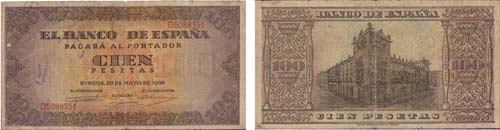 Paper Money - Spain 100 Pesetas ... 