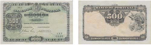 Paper Money - Portugal 500 Réis ... 