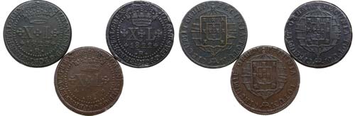 Brazil - D. João VI - 3 coins XL ... 