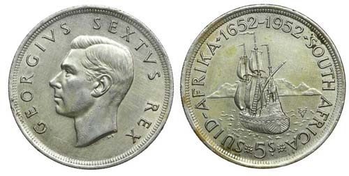 South Africa- 5 Shillings nd ... 