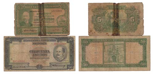 Paper Money - Mozambique 2 expl. ... 