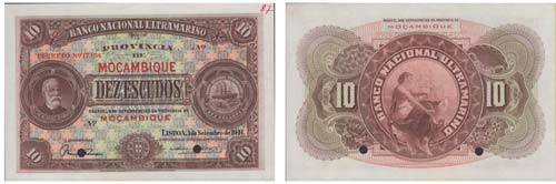Paper Money - Mozambique 10$00 ... 
