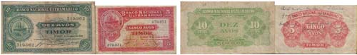 Paper Money - Timor 2 expl. 5, 10 ... 