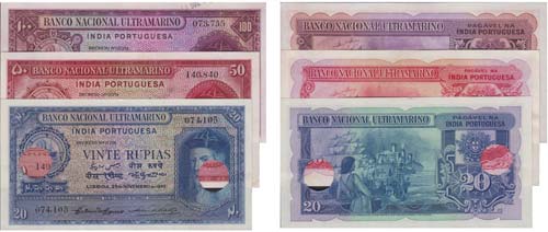 Paper Money - Portuguese-India 3 ... 