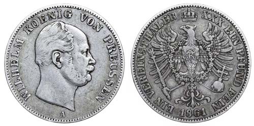 Germany - Prussia - Thaler 1861 A  ... 