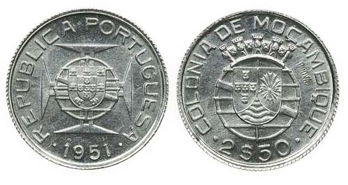 Mozambique - 2$50 1951, Prova      ... 