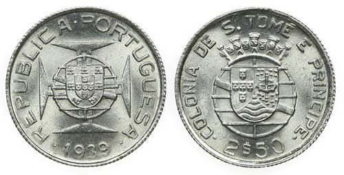 Saint Thomas & Prince - 2$50 1939  ... 