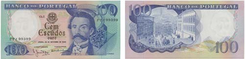 Paper Money - Portugal 100$00 ch. ... 