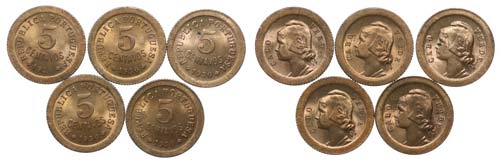 Cape Verde - 5 coins 5 Centavos ... 