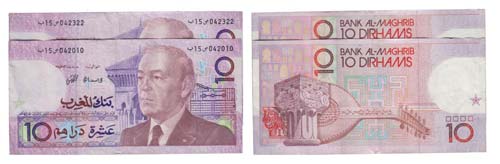 Paper Money - Marrocos 2 expl. 10 ... 