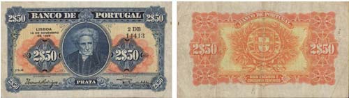 Paper Money - Portugal 2$50 ch. 2 ... 