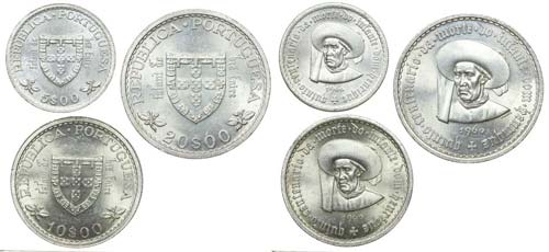 Portugal - Republic - 3 coins ... 