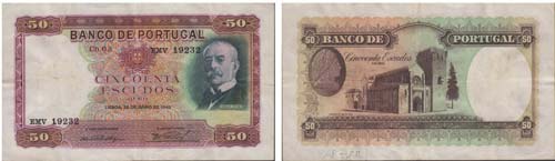 Paper Money - Portugal - 50$00 ch. ... 