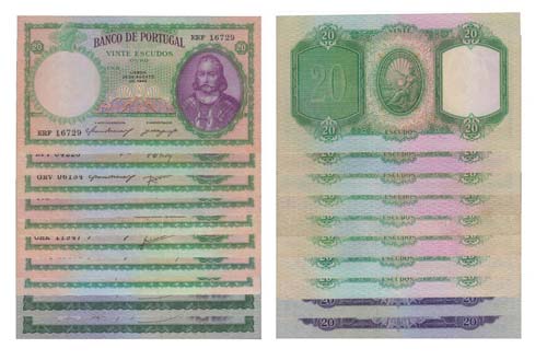 Paper Money - Portugal 10 expl. ... 