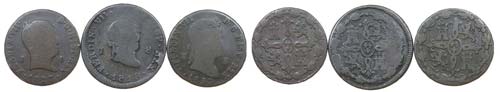 Spain - 3 coins 8 Maravedis ... 