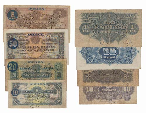 Paper Money - 4 expl. Mozambique ... 