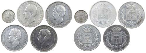 Portugal - D. Luís I - 5 coins ... 