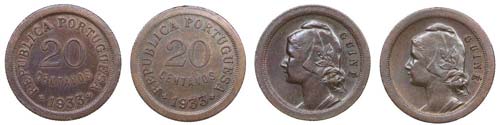 Guinea-Bissau - 2 coins 20 ... 