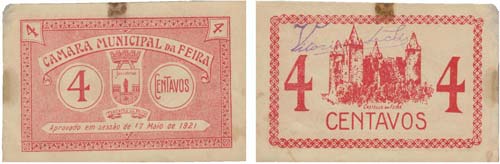 Cédula - Feira 4 Centavos 1921    ... 