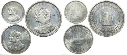 Portugal - D. Carlos I - 3 coins ... 