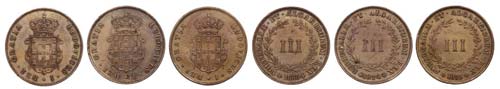 Portugal - D. Luis I - 3 coins III ... 