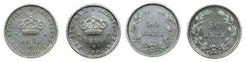 Portugal - D. Luis I - 2 coins 50 ... 