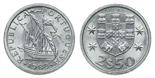 Portugal - Republic - 2$50 1983    ... 