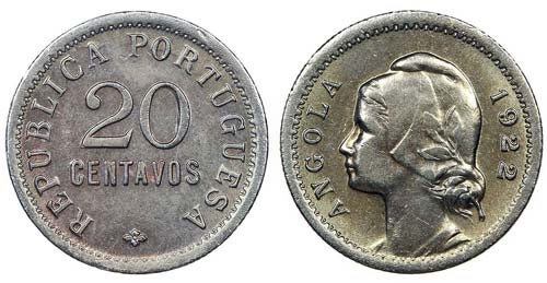 Angola - 20 Centavos 1922          ... 