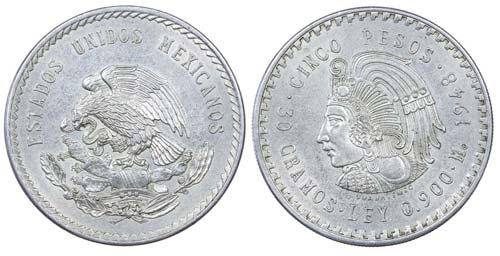 Mexico - 5 Pesos 1948              ... 