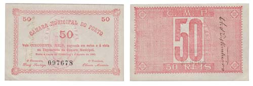 Cédula - Porto 50 Réis 1891  ... 