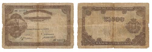 Paper Money - Potugal - 2.500 ... 