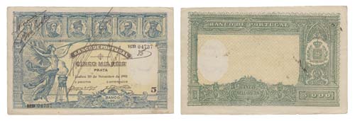 Paper Money - Portugal - 5.000 ... 