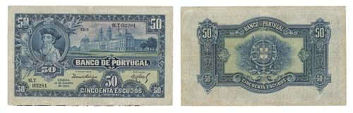 Paper Money - Portugal 50$00 ch. 3 ... 