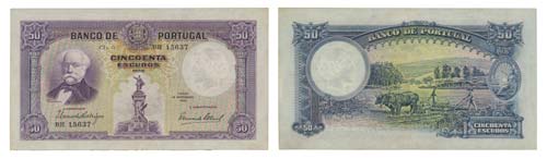 Paper Money - Portugal 50$00 ch. 5 ... 