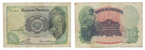 Paper Money - Portugal 2$50 ch. 1 ... 