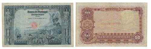 Paper Money - Portugal 50$000 ch. ... 
