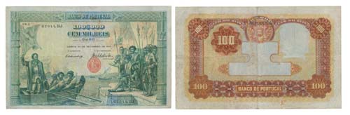 Paper Money - Portugal 100$000 ch. ... 