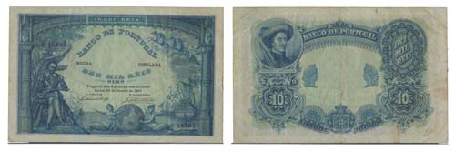 Paper Money - Azores 10.000 Réis ... 