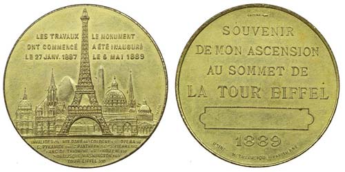Medal - Torre Eiffel 1889          ... 