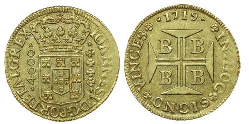 Brazil - D. João V - Moeda 1719 B ... 