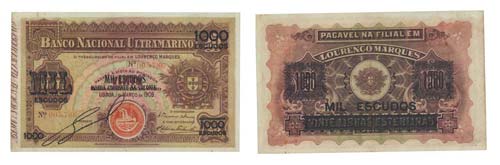 Paper Money - Mozambique 1000$00 ... 