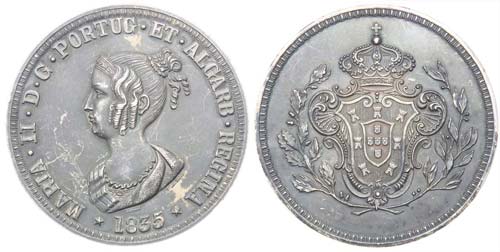 Medal - D. Maria II 1835           ... 